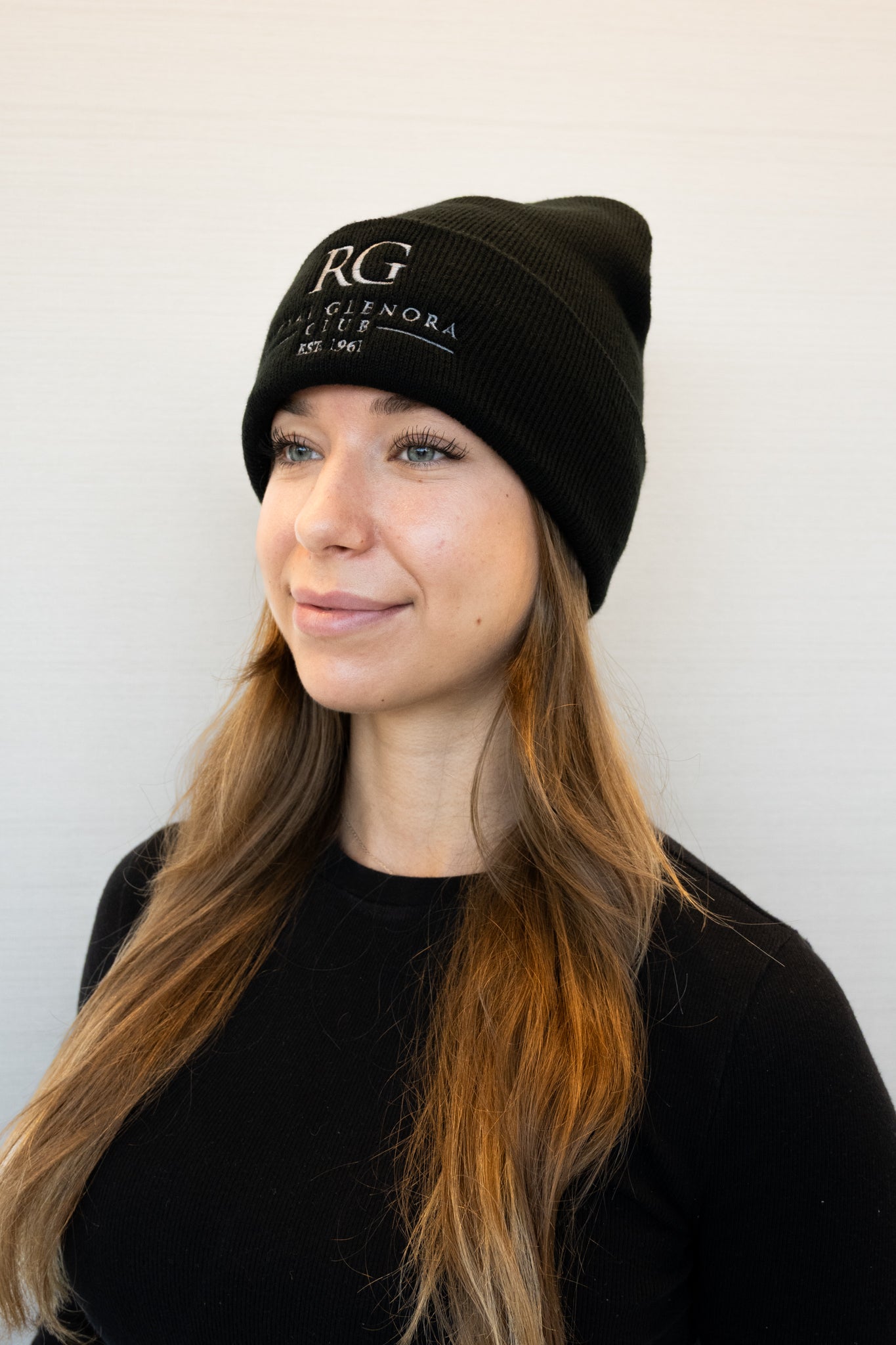 Royal Glenora Black Beanie